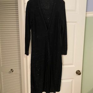Sequined long black sweater!
